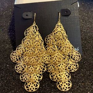 Gold tone earrings